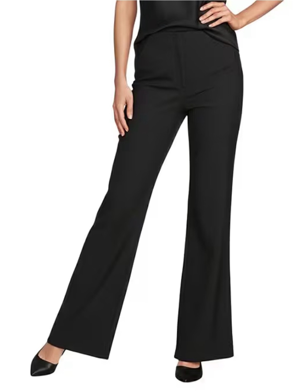 ANTONIO MELANI Tegan Flat Front Bootcut Pants Black Sz 4 NWT